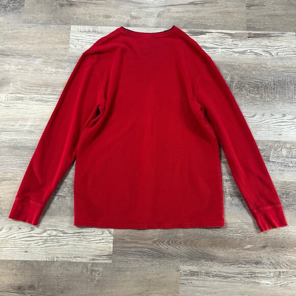 Polo Ralph Lauren Red Waffle Knit Thermal Long Sleeve Shirt 2XL Cotton - Picture 5 of 6